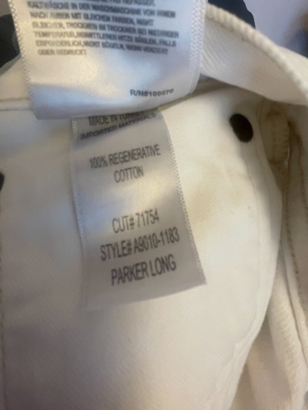 Agolde Parker Shorts Panna Cotta (White) 27 - Picture 6 of 7